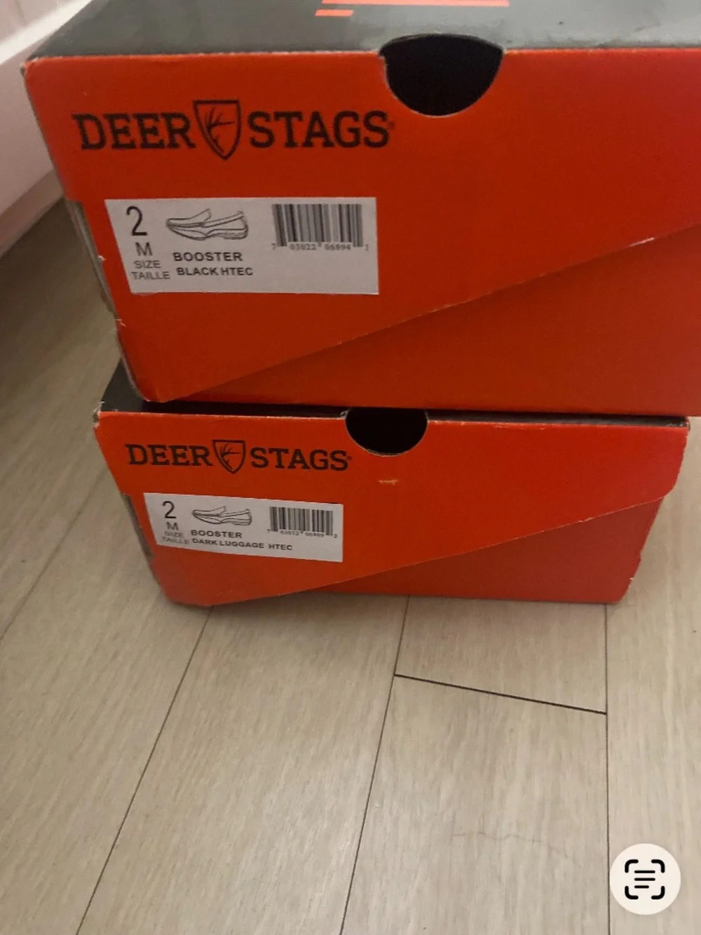 2 Pair NIB Boy’s Deer Stags Size 2 Brown & Black Booster Loafers Slip On